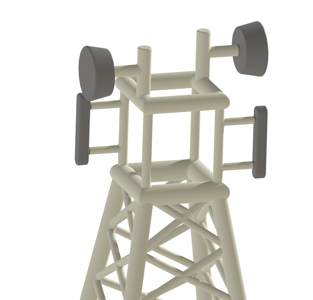 Premium Telecommunication Tower 3D print model_2