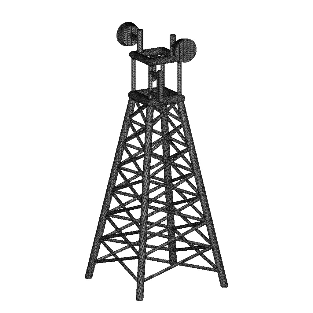 Premium Telecommunication Tower 3D print model_4