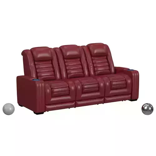 Commander Power Motion Sofa In Pebble Red