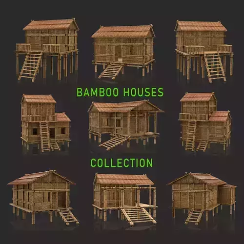 Bamboo Houses Collection - Jungle Hut 6 Model