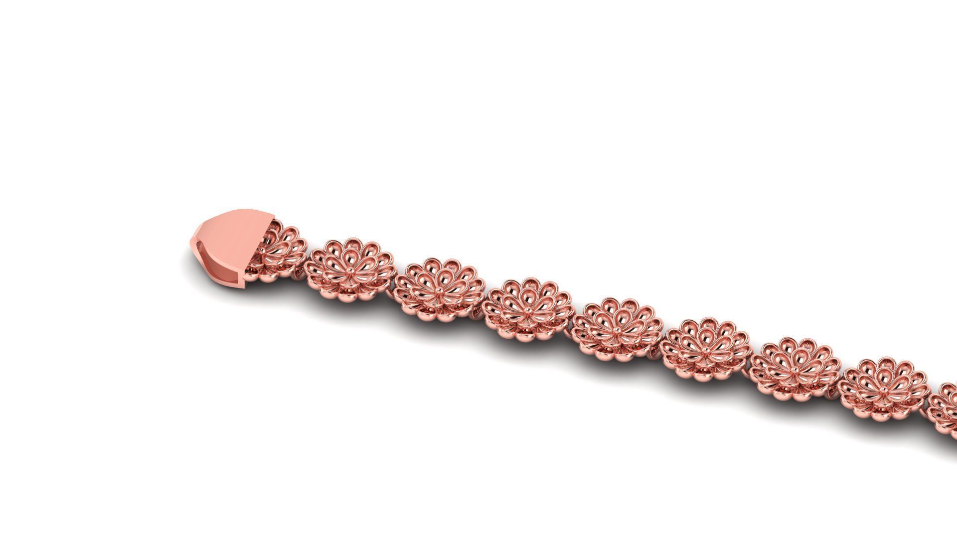 Top  Sold Flower ladies 3d chain or necklace or bracelet 3D print model_1