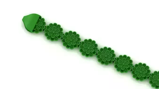 Top  Sold Flower ladies 3d chain or necklace or bracelet 3D print model