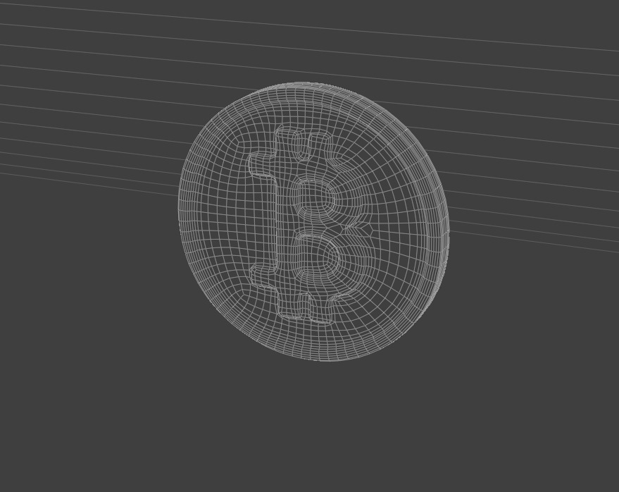 Bitcoin Printable 3D Coin Low-poly 3D model_2