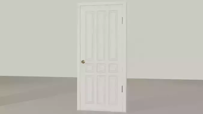 Wooden white door