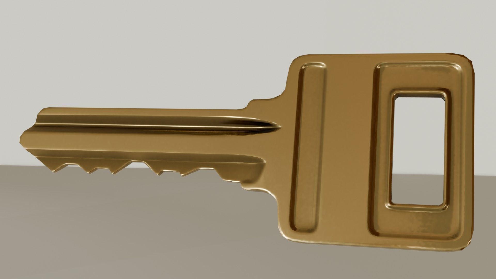 Wooden white door Low-poly 3D model_3