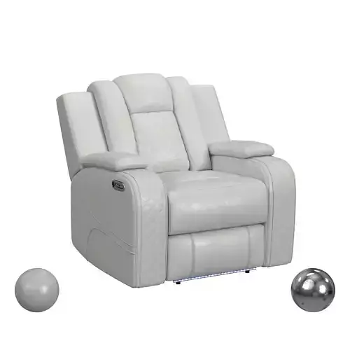 Carlo Power Motion Recliner In Pebble Oyster 3D model