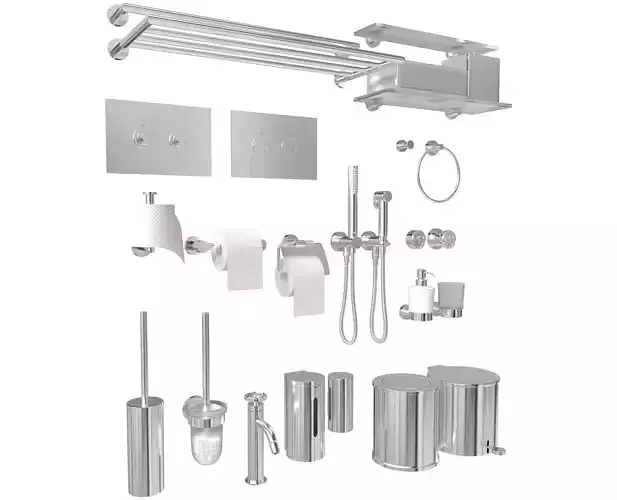 Thg Paris WC Toilet Decor Set Yoko Ice Bathroom