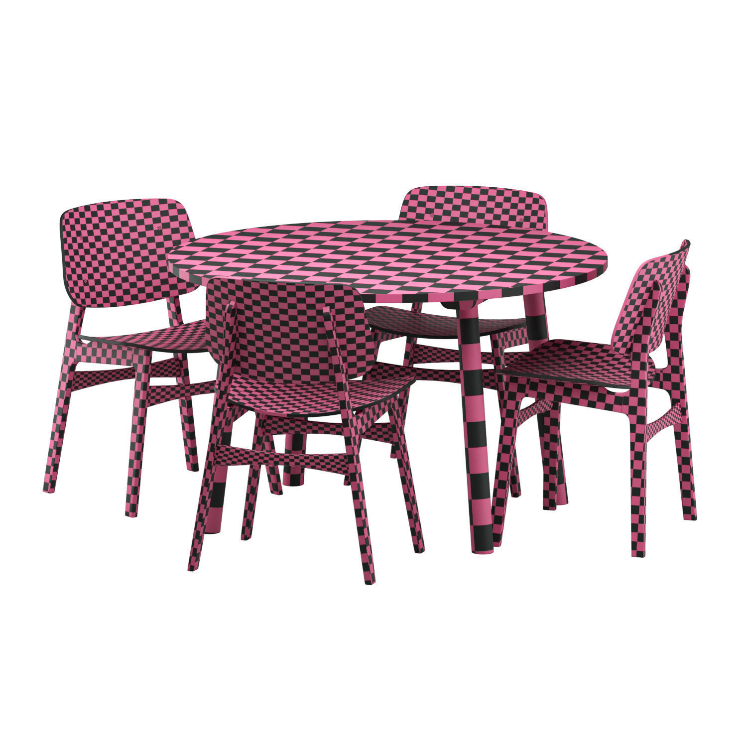 Soborg chair and dining table taro 3D model_5