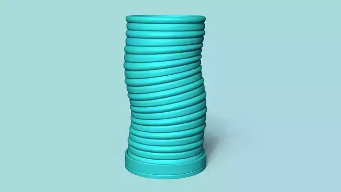 Vase 22 with Plate - Simple Plant Pot - Home Decor 3D print model