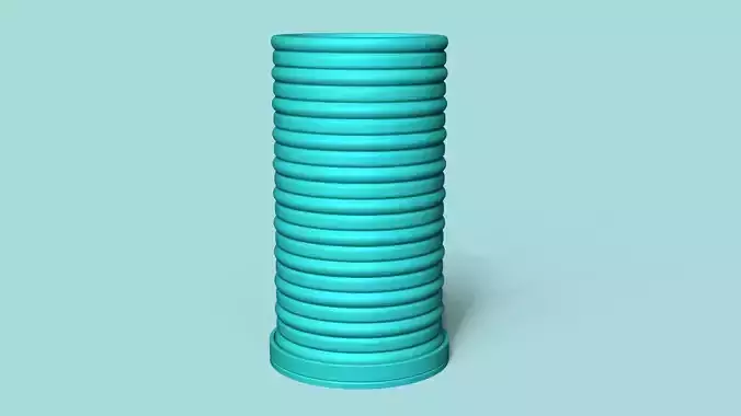 Vase 21 with Plate - Simple Plant Pot - Home Decor 3D print model