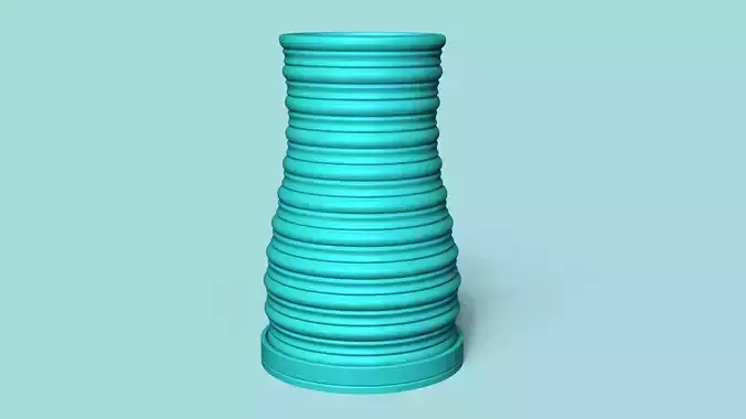 Vase 20 with Plate - Simple Plant Pot - Home Decor 3D print model
