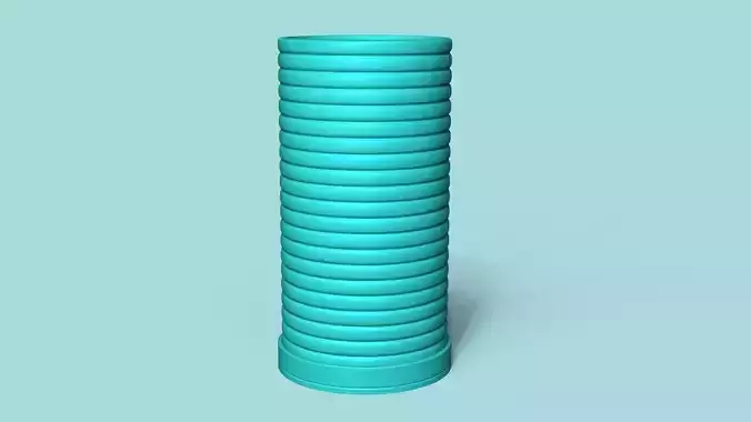 Vase 19 with Plate - Simple Plant Pot - Home Decor Free 3D print model
