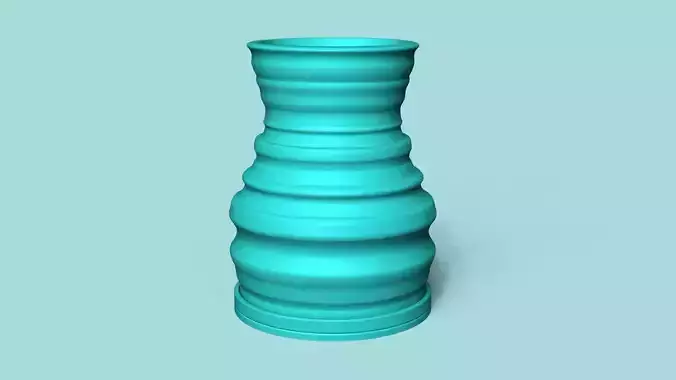 Vase 11 with Plate - Simple Plant Pot - Home Decor 3D print model