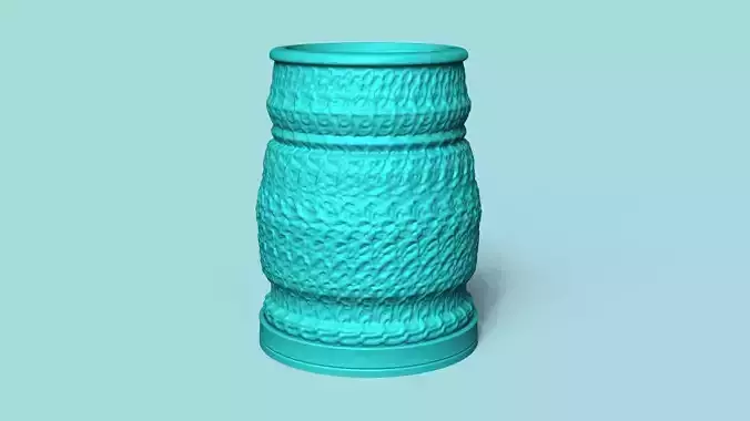 Vase 10 with Plate - Simple Plant Pot - Home Decor 3D print model