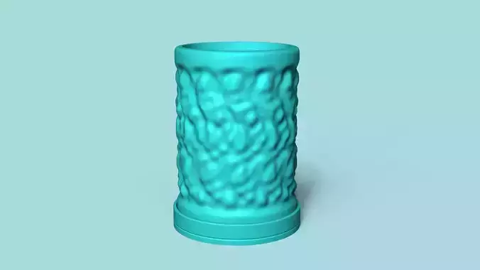 Vase 08 with Plate - Simple Plant Pot - Home Decor 3D print model