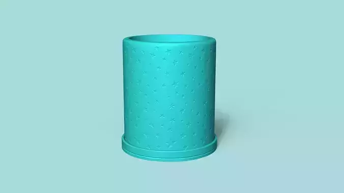 Vase 05 with Plate - Simple Plant Pot - Home Decor 3D print model