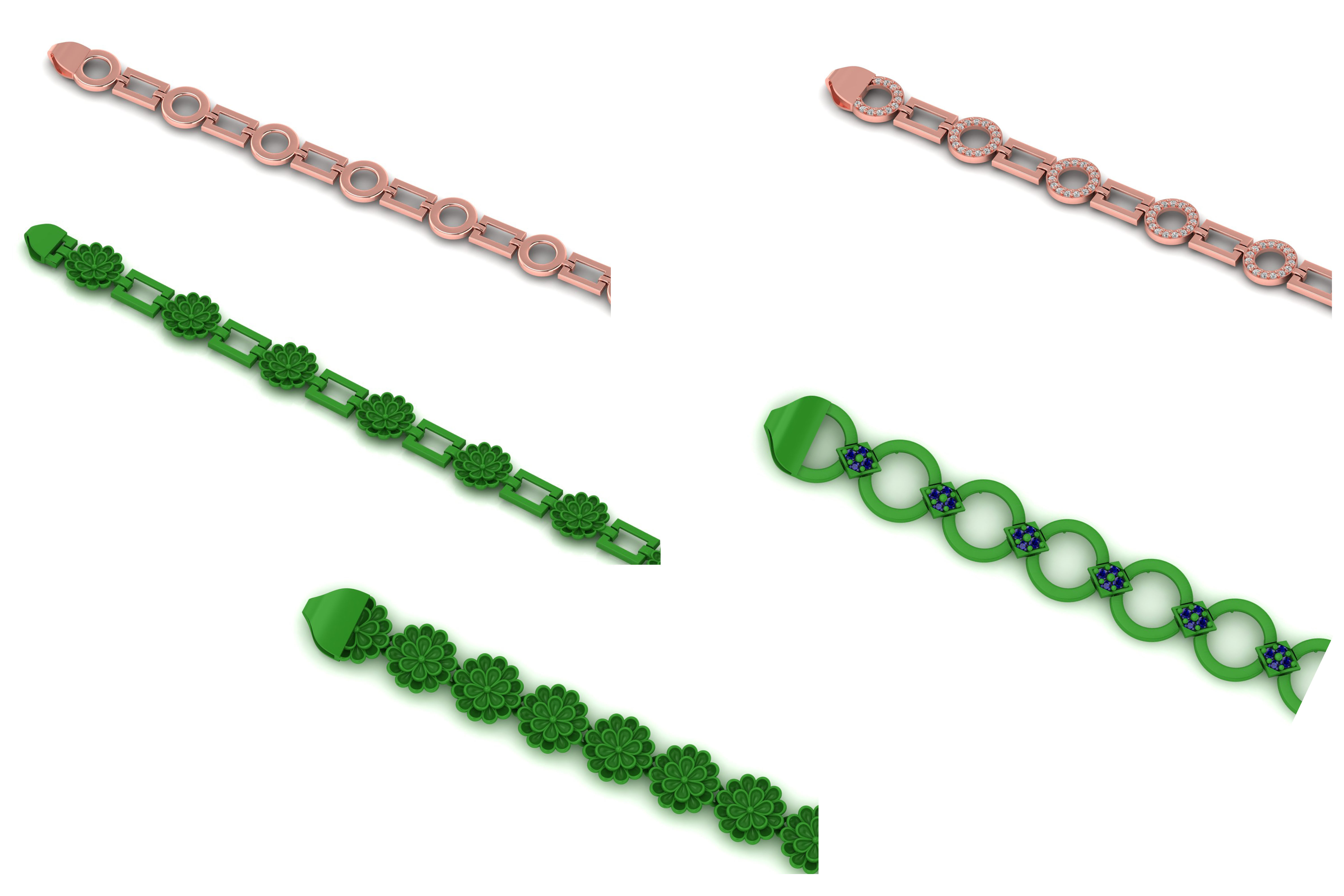 25 Set Best Sold light weight ladies bracelet or necklace 3D Model Collection_2