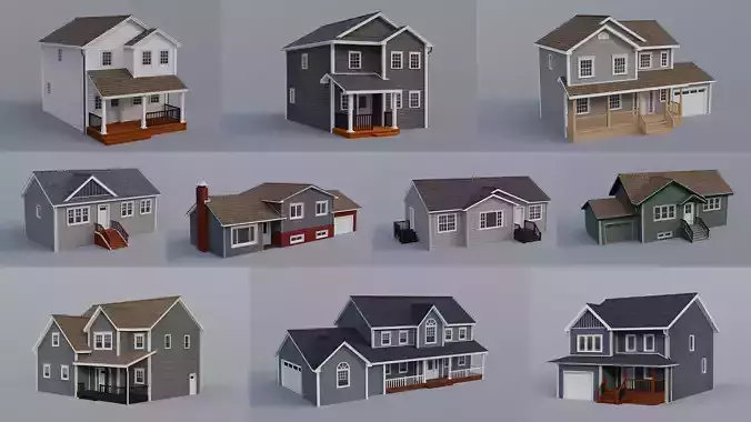 Low Poly House Collection 2 