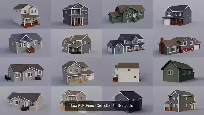 Low Poly House Collection 2