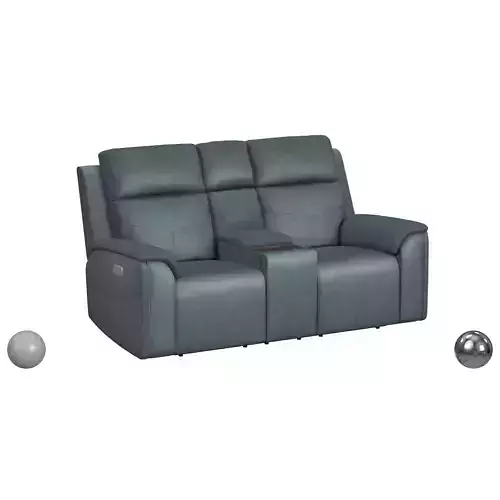 Vernon Loveseat WConsole In Blue