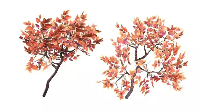 Stylized Tree 07 Autumn Group