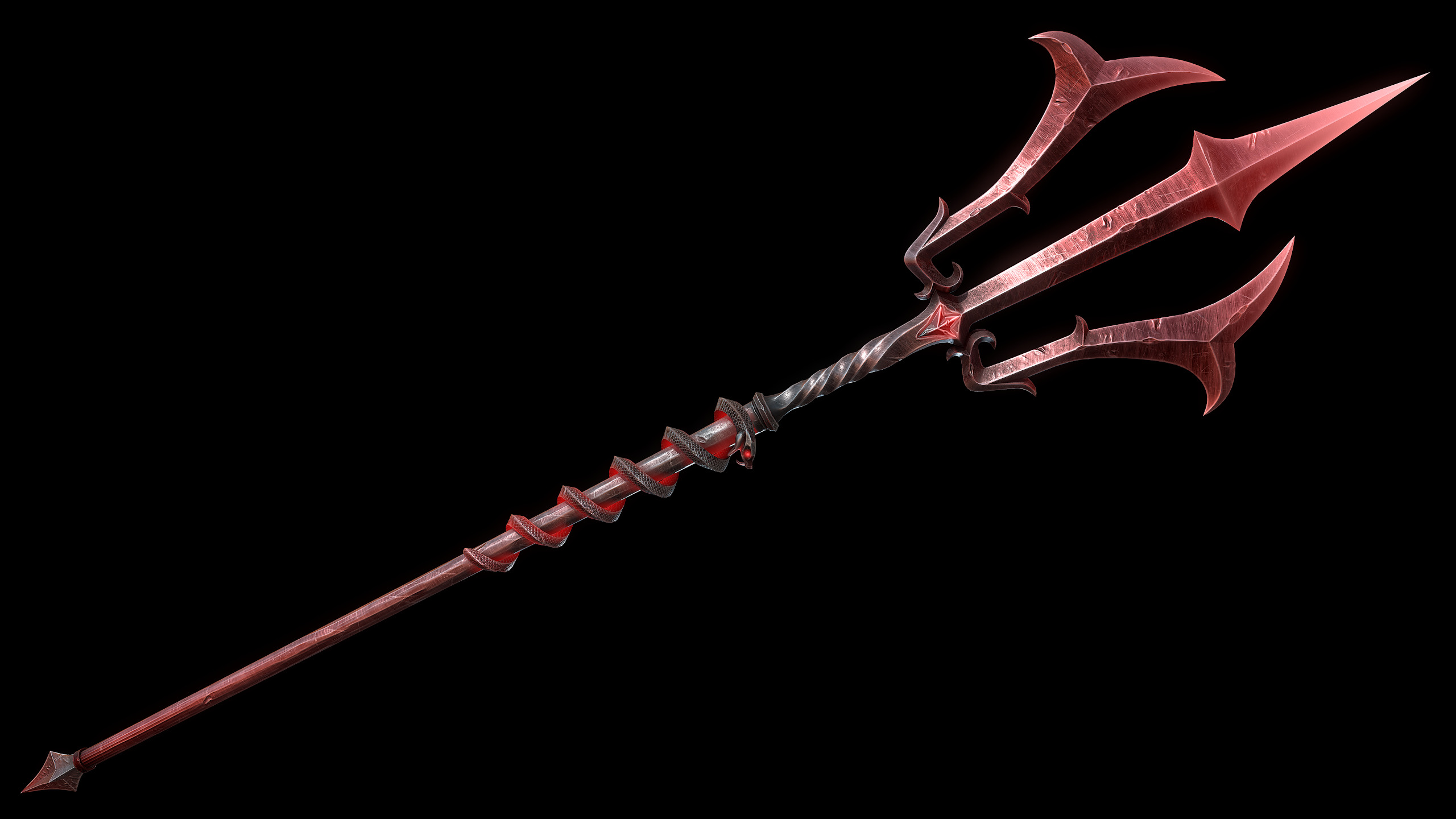 Devils Trident Low-poly 3D model_7