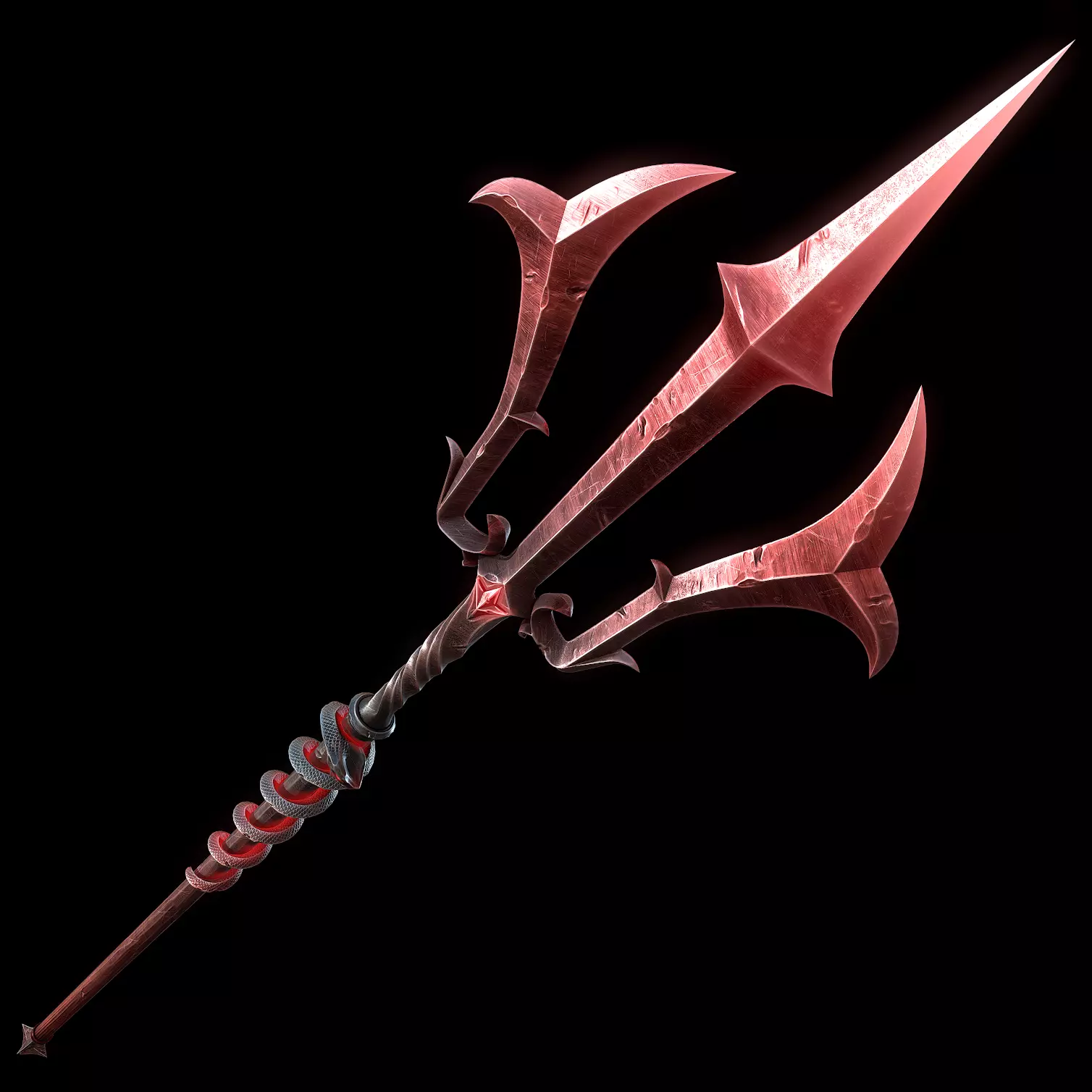 Devils Trident Low-poly 3D model_0