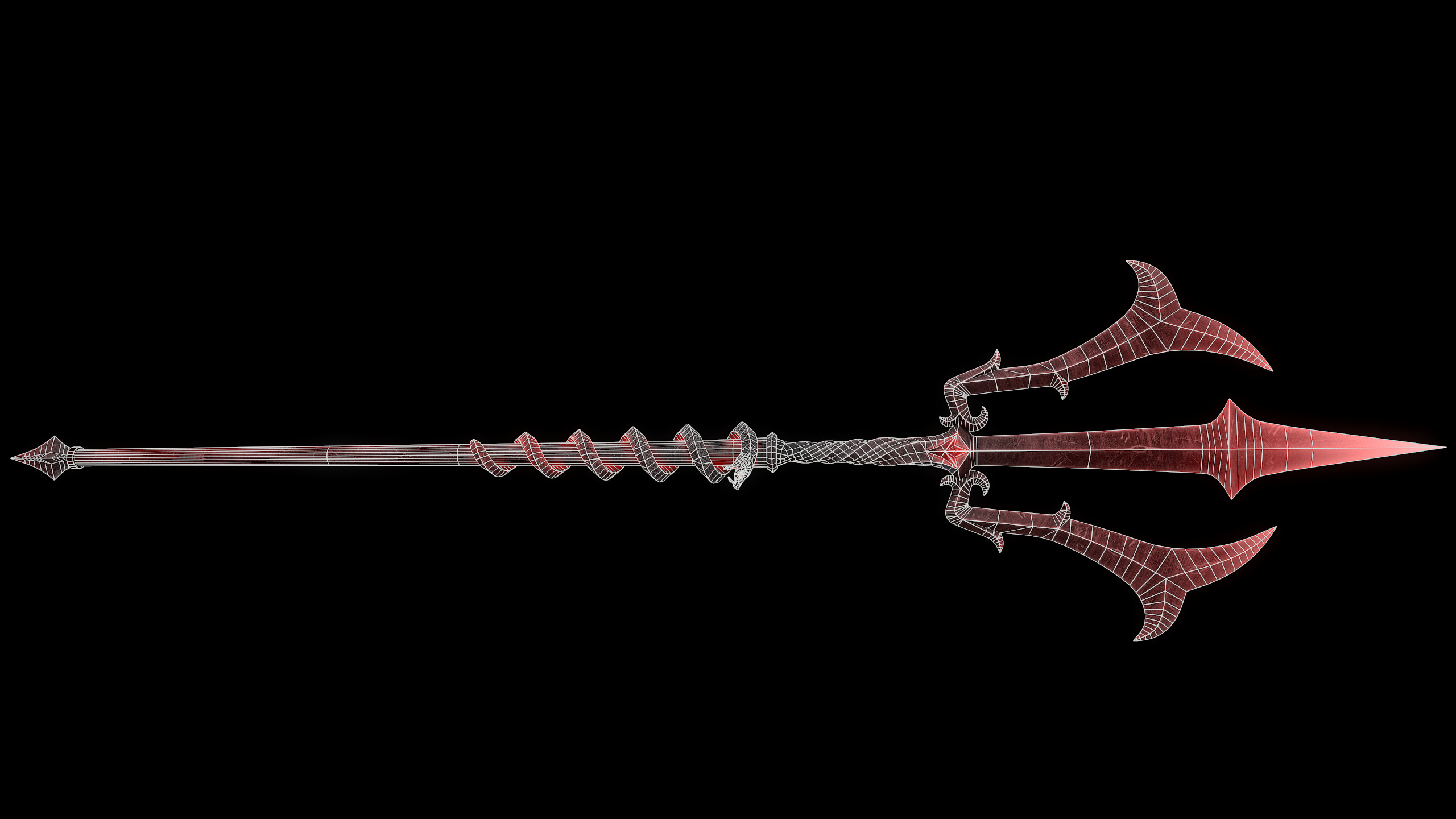 Devils Trident Low-poly 3D model_9