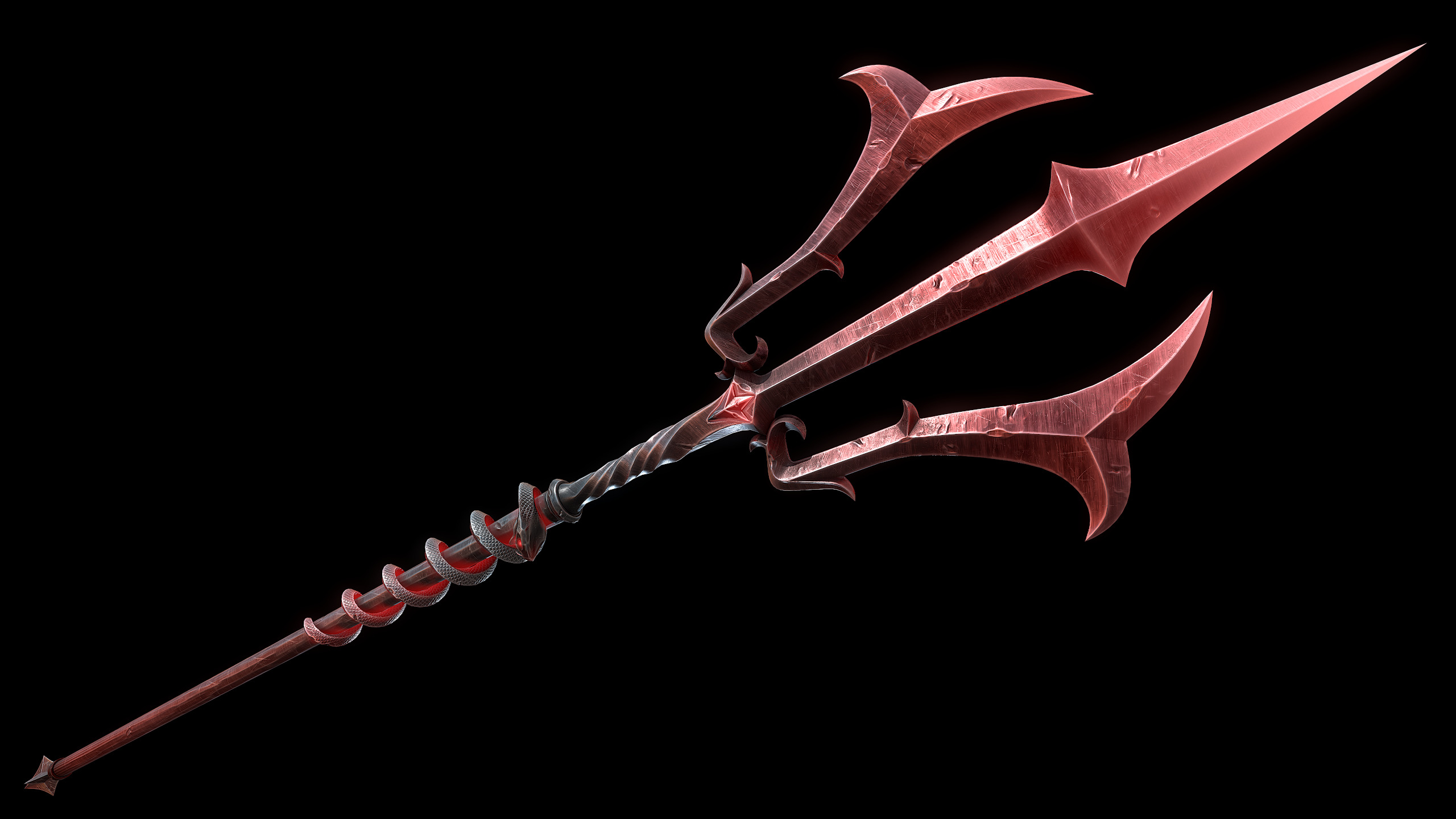 Devils Trident Low-poly 3D model_3