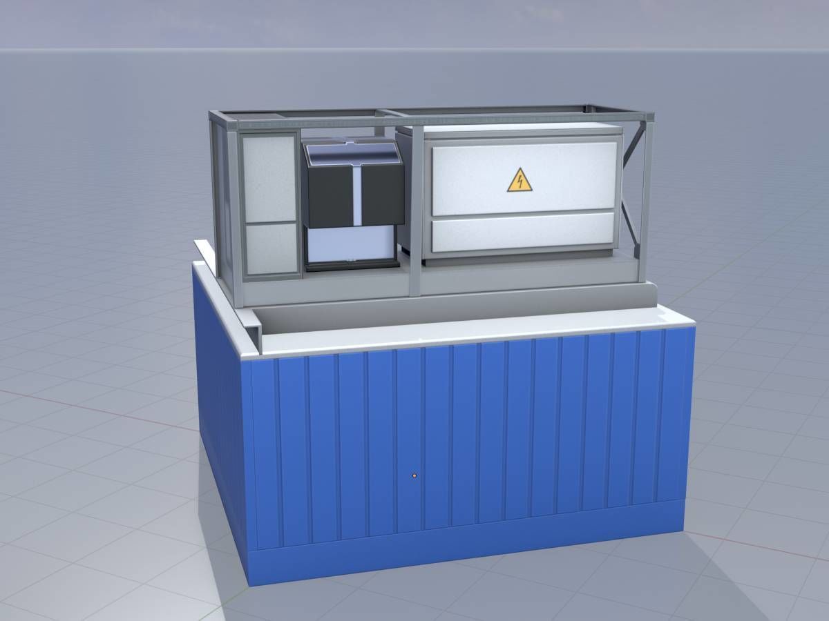 Power storage container 1 Low-poly 3D model_4