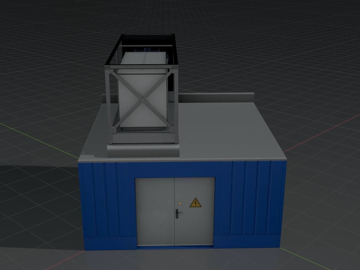 Power storage container 1 Low-poly 3D model_5