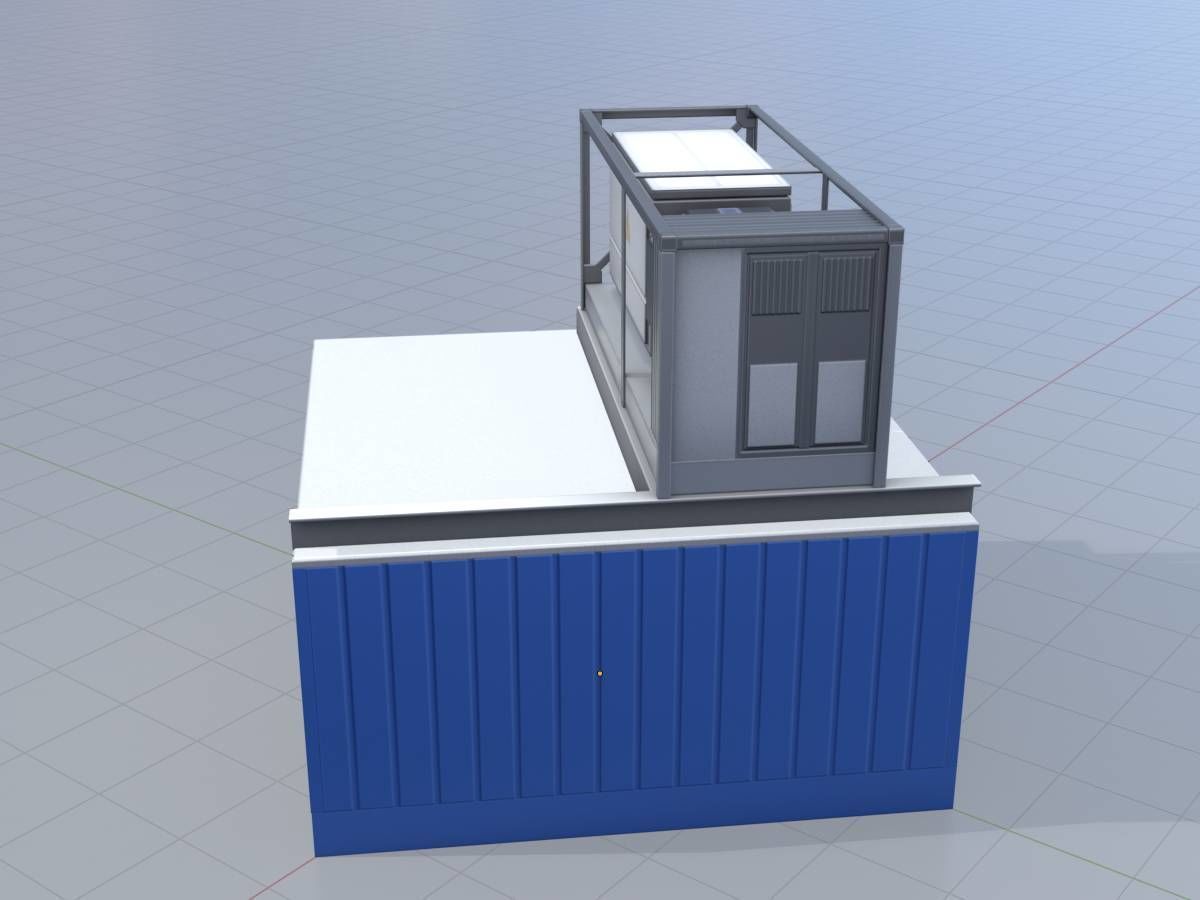 Power storage container 1 Low-poly 3D model_2