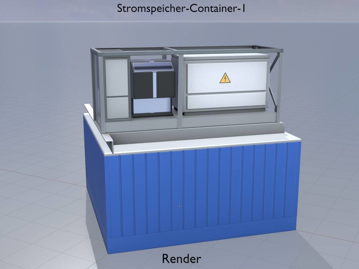 Power storage container 1 Low-poly 3D model_3