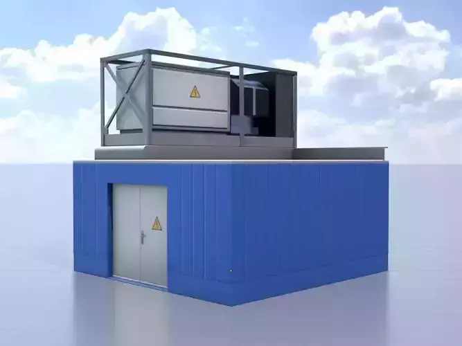 Power storage container 1 Low-poly 3D model