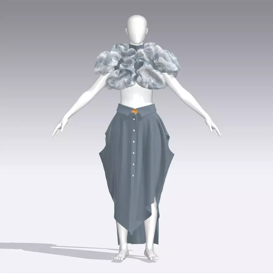  Cloud prints Couture 3D model_0