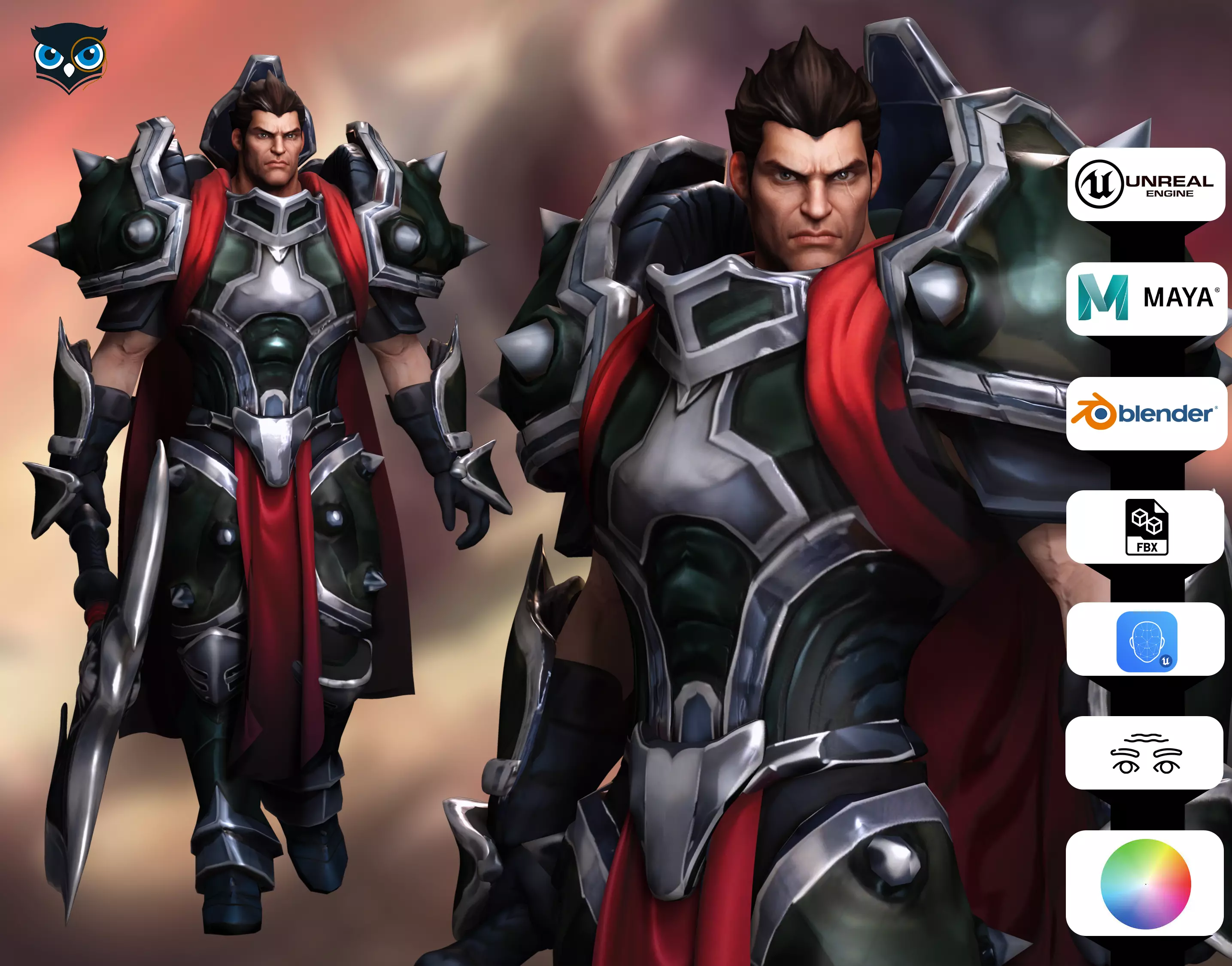 Darius-League of Legends Low-poly 3D model_0