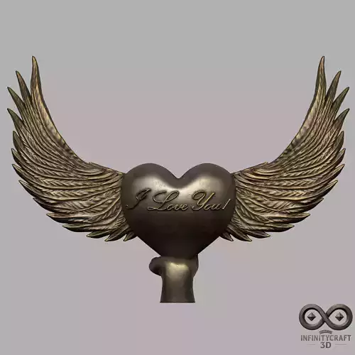 Valentines Wings of Love Decor  STL file for 