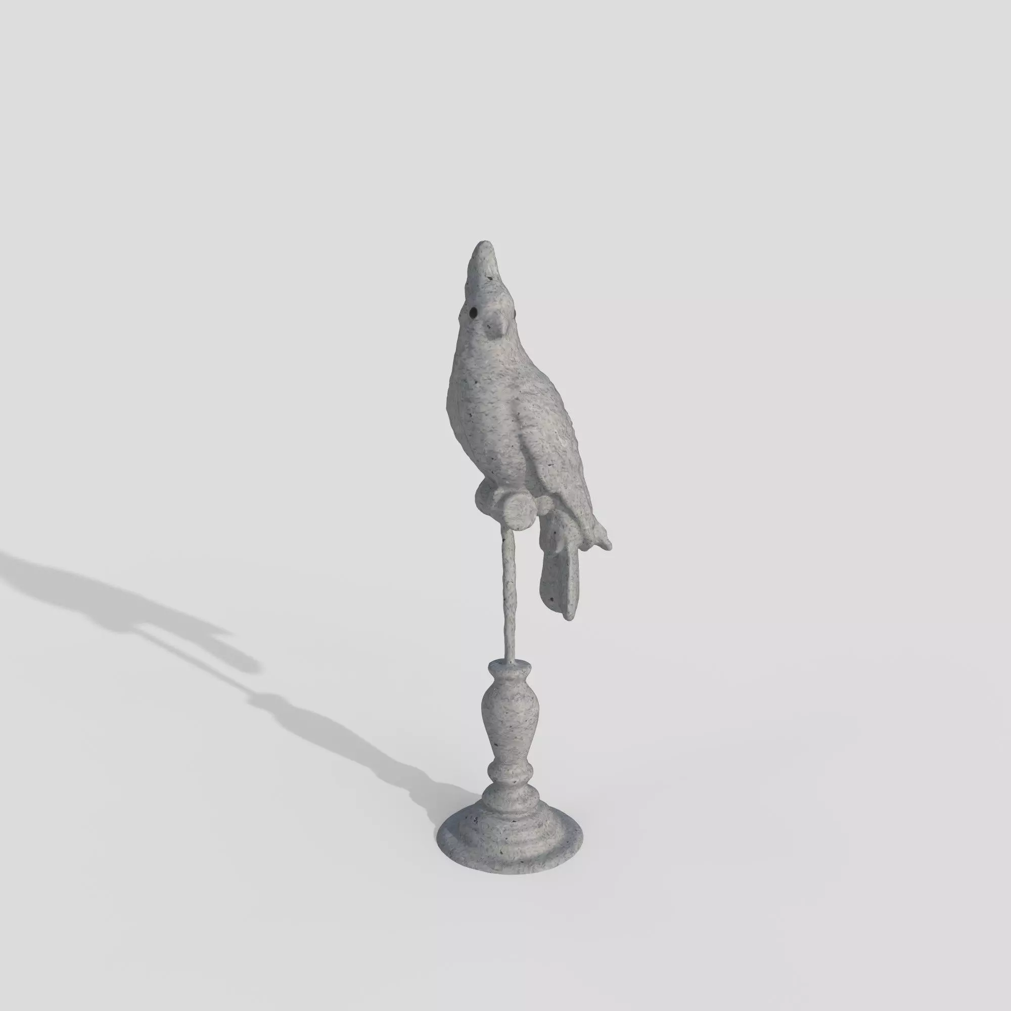 cockatoo statue Low-poly 3D model_0