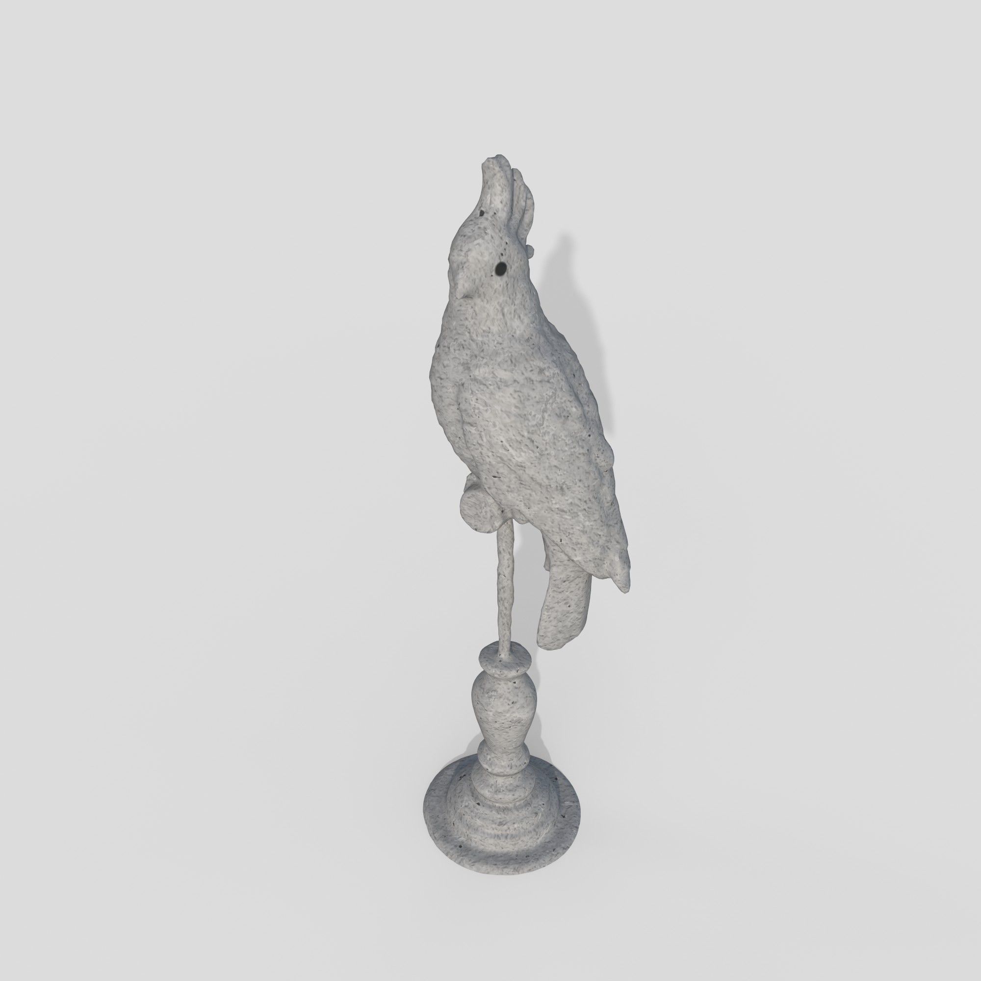 cockatoo statue Low-poly 3D model_2