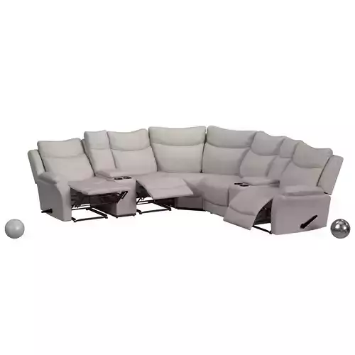 Alpa Leather Sofa 3D model
