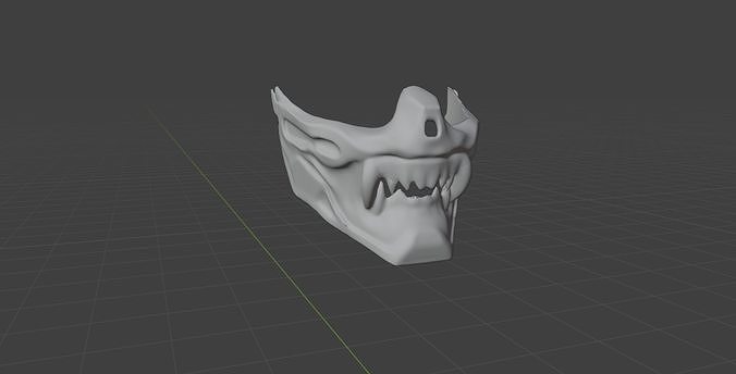 CYBER ONI MASK 3D model