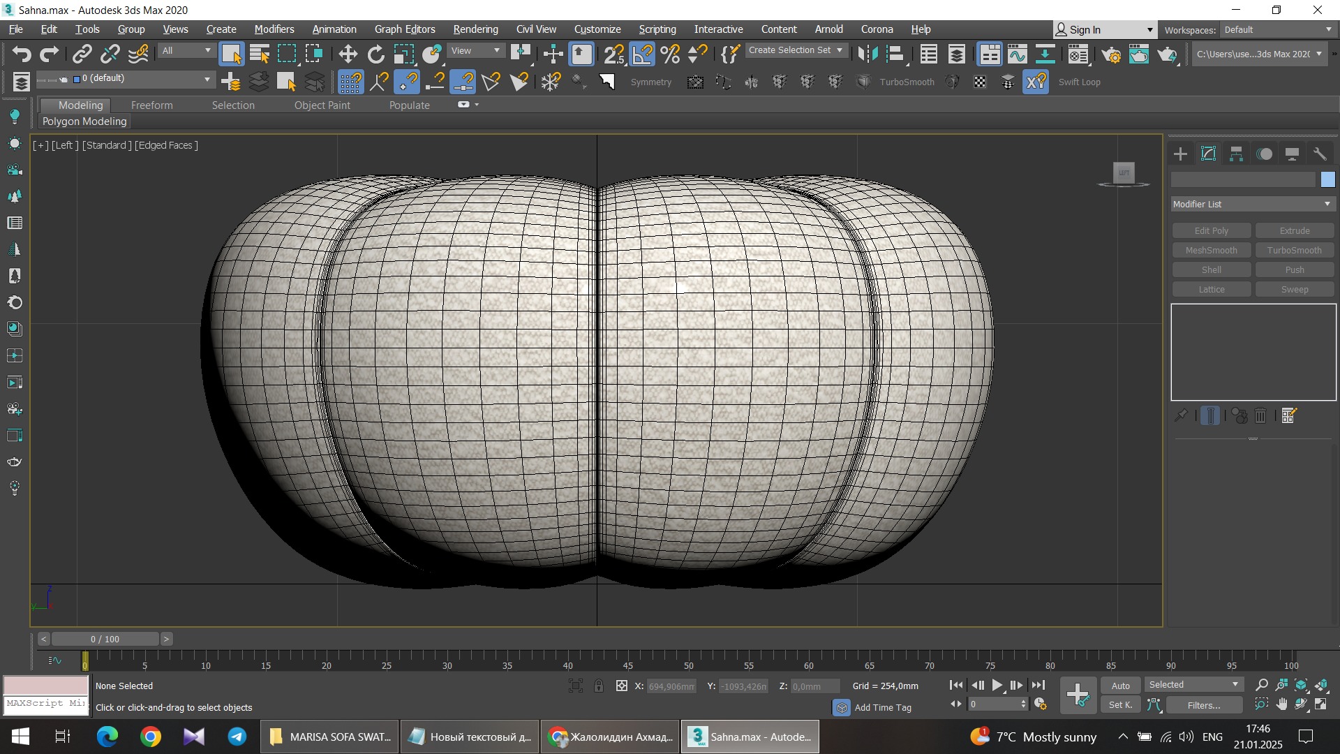 MARISA SOFA SWATCH Low-poly 3D model_9