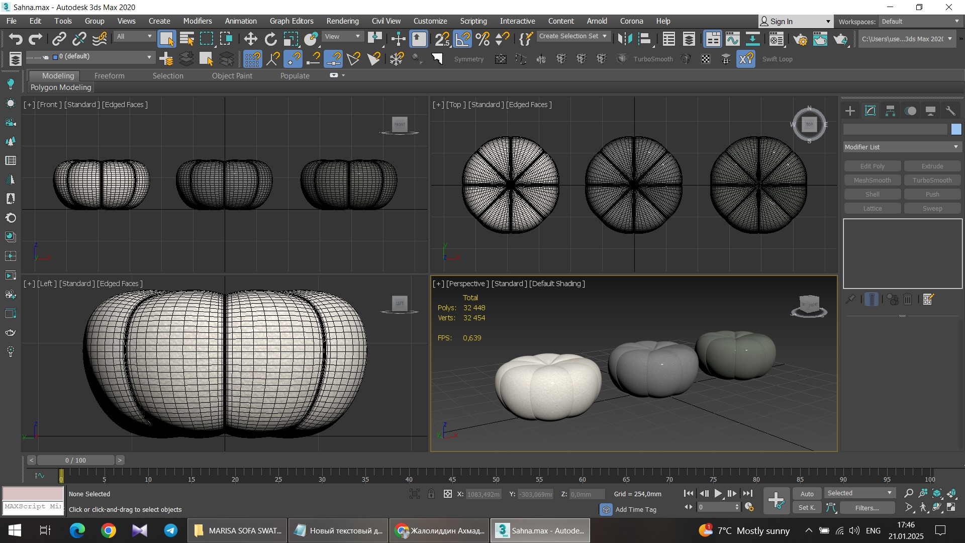 MARISA SOFA SWATCH Low-poly 3D model_7