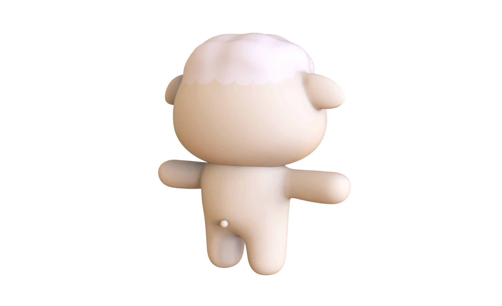 Chubby Sheep Animated for Games Low-poly 3D model_15