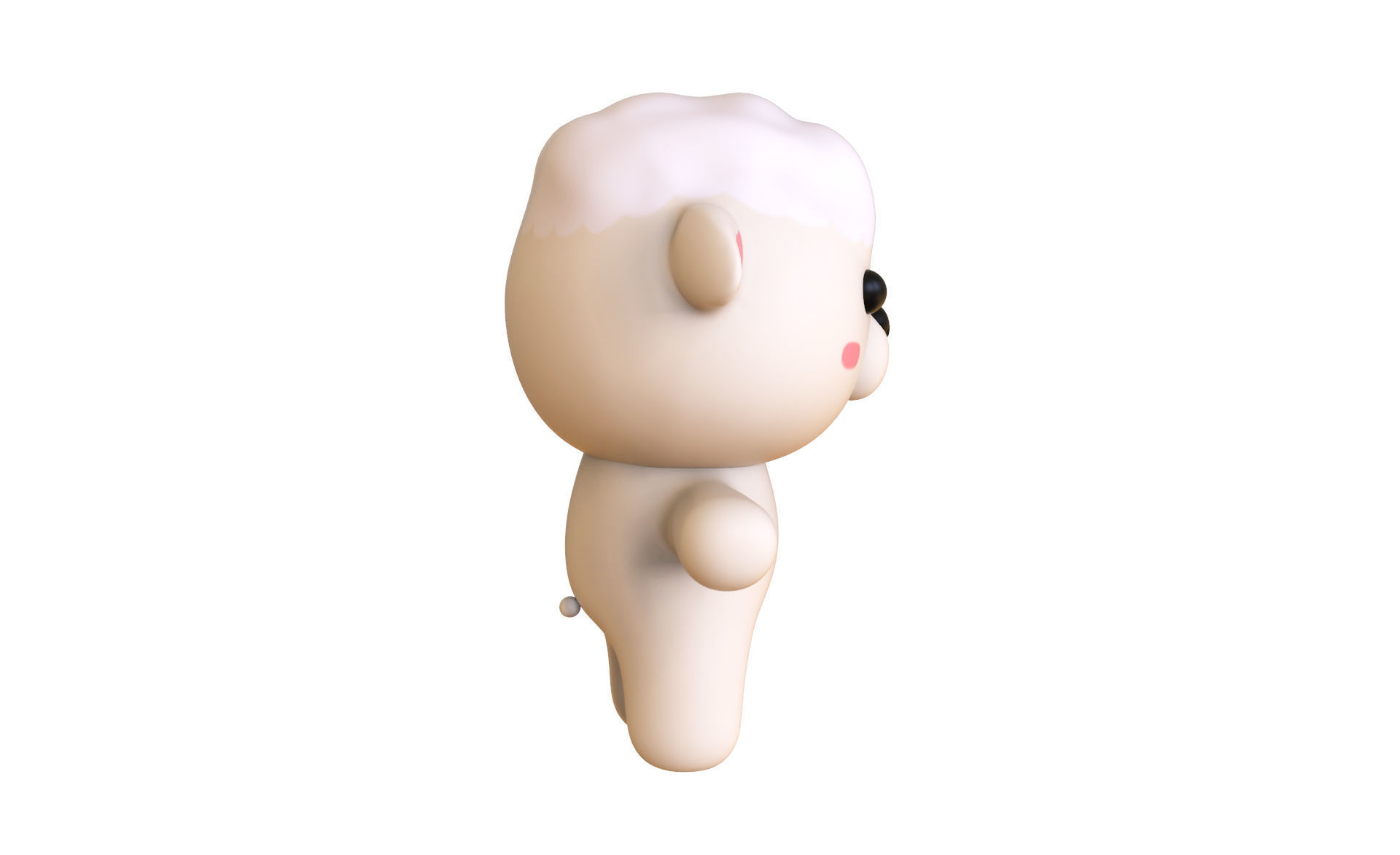 Chubby Sheep Animated for Games Low-poly 3D model_17