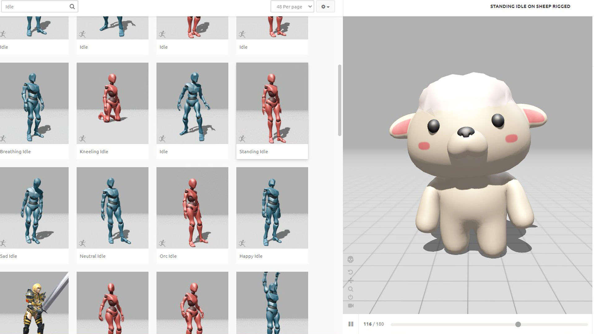 Chubby Sheep Animated for Games Low-poly 3D model_1