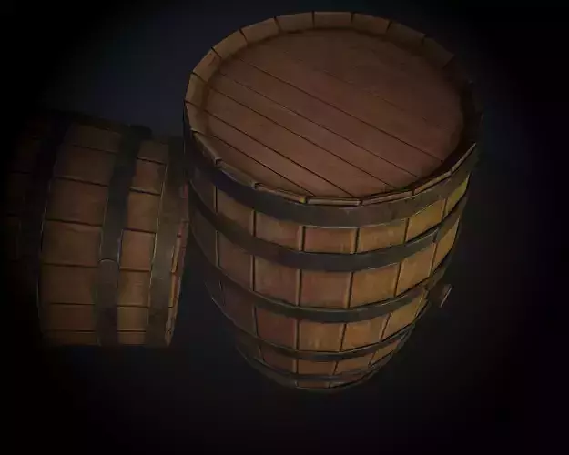 wooden barrel with unique texture of wood