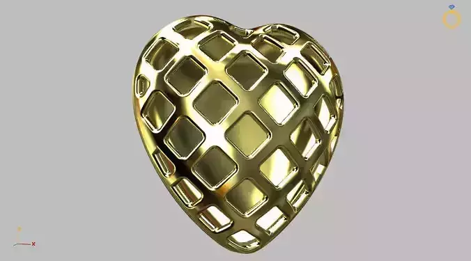 Checkered Heart Pendant