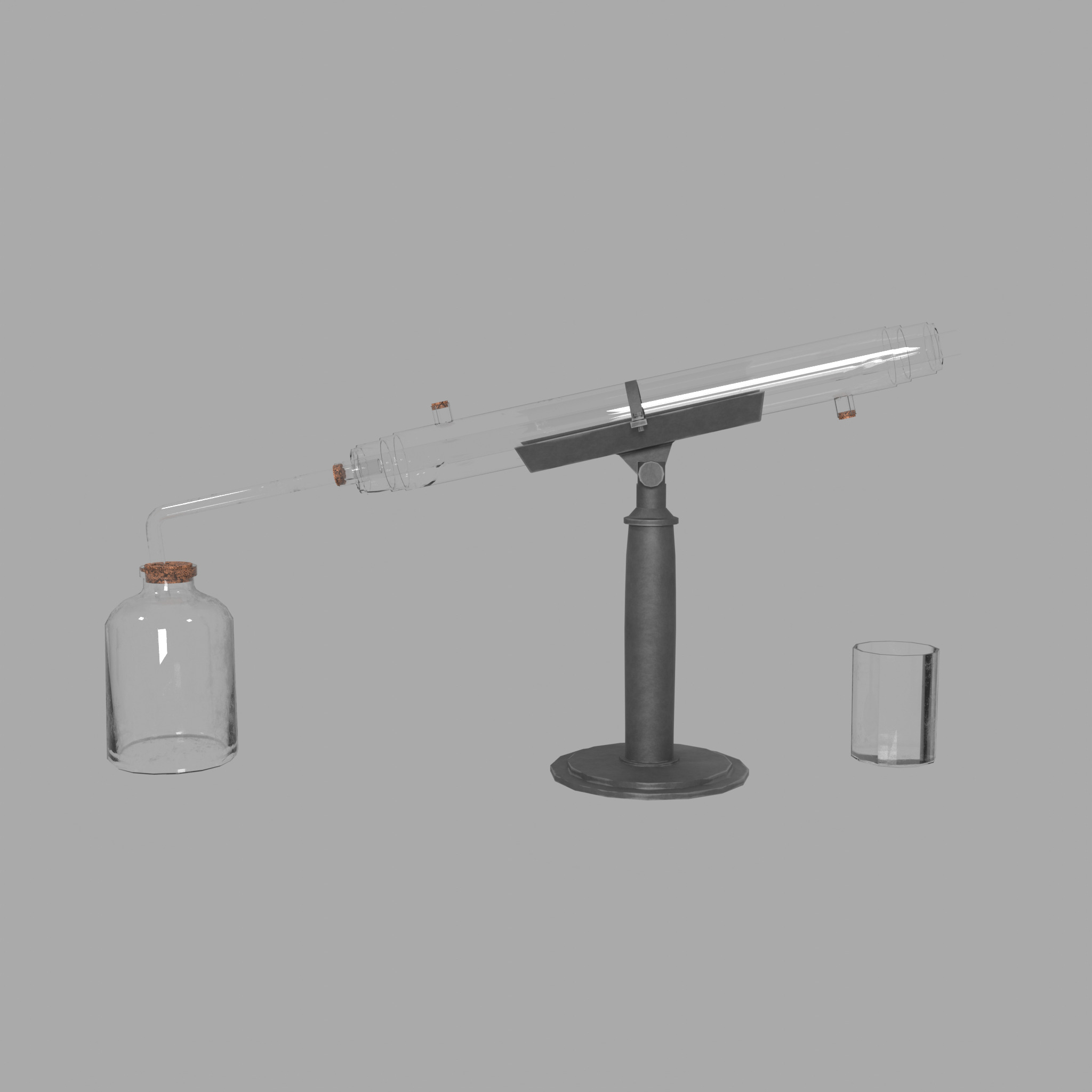 Medieval Alchemist Set Free low-poly 3D model_28