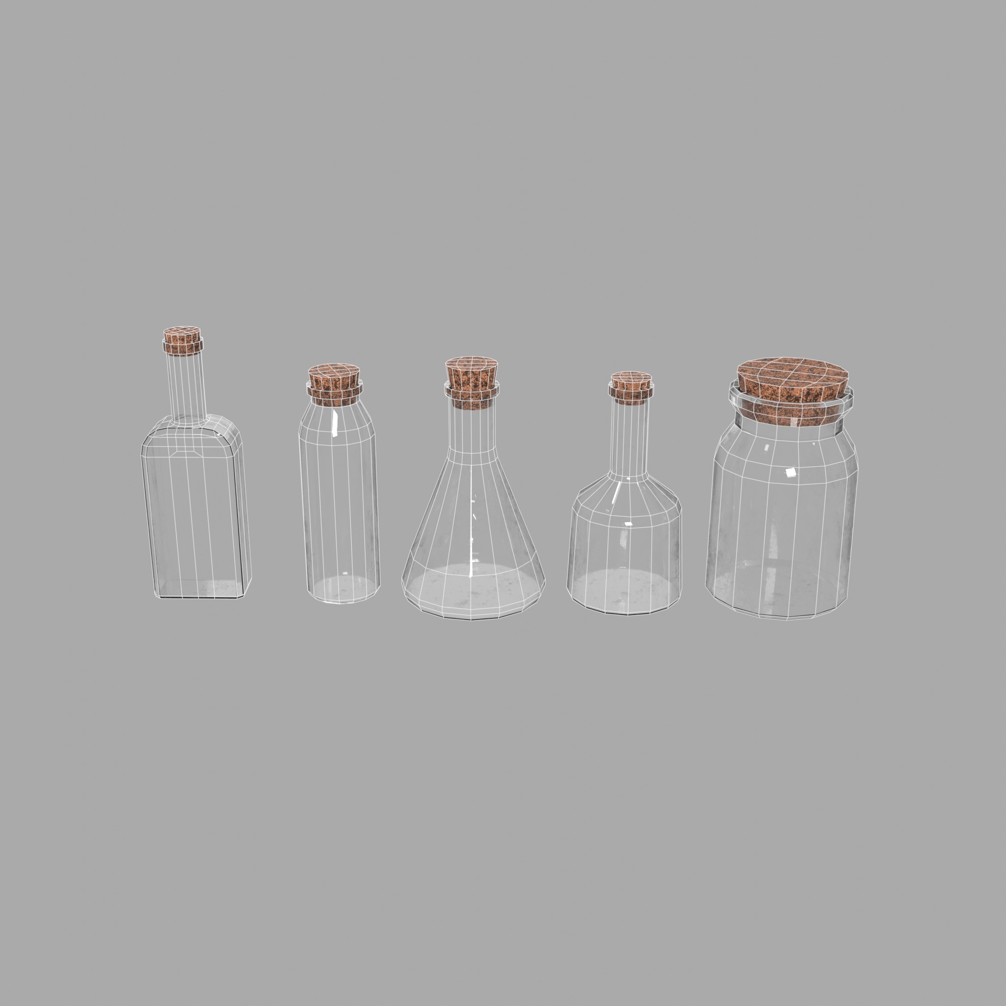 Medieval Alchemist Set Free low-poly 3D model_23